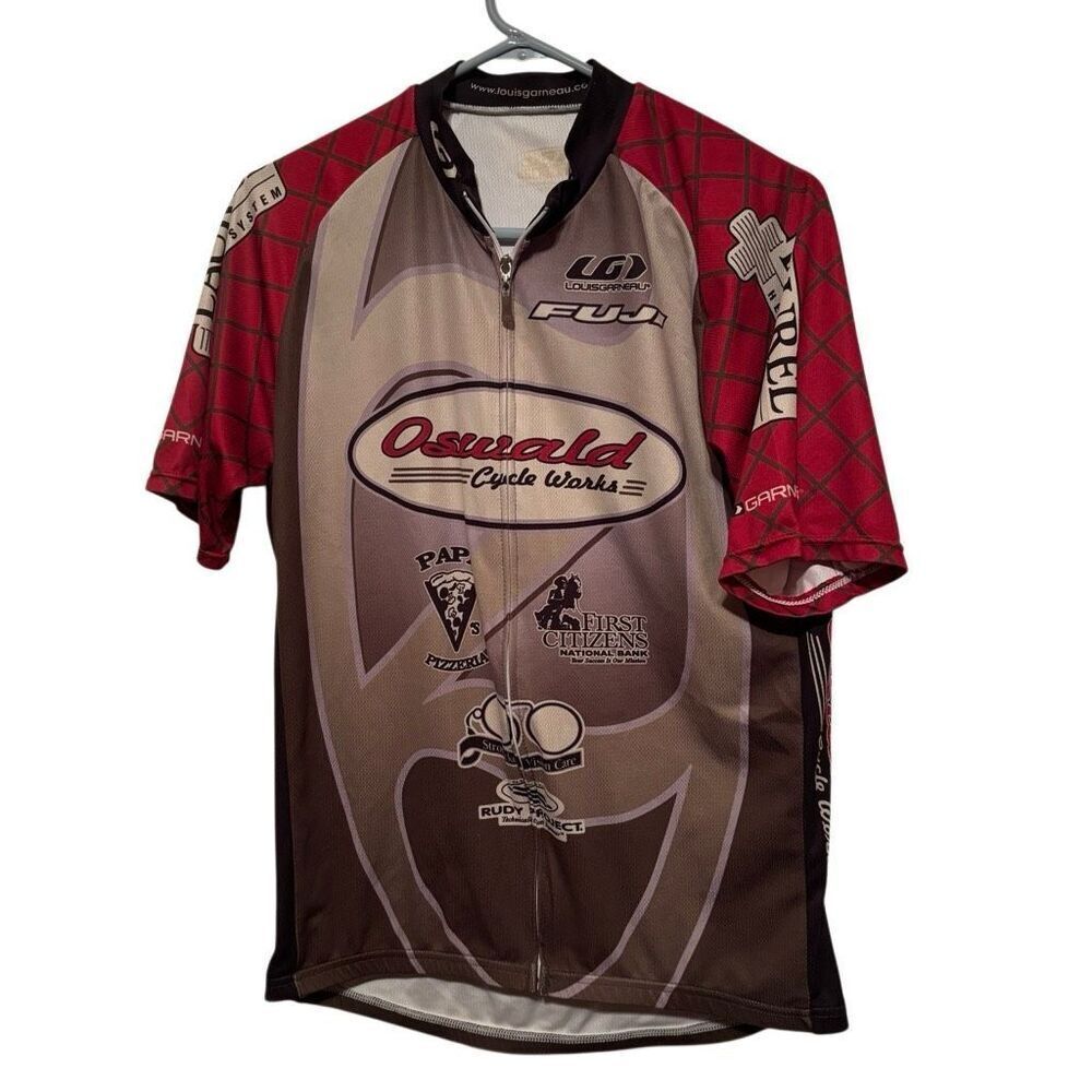 Louis Garneau Size Large Full Zip Cycling Shirt